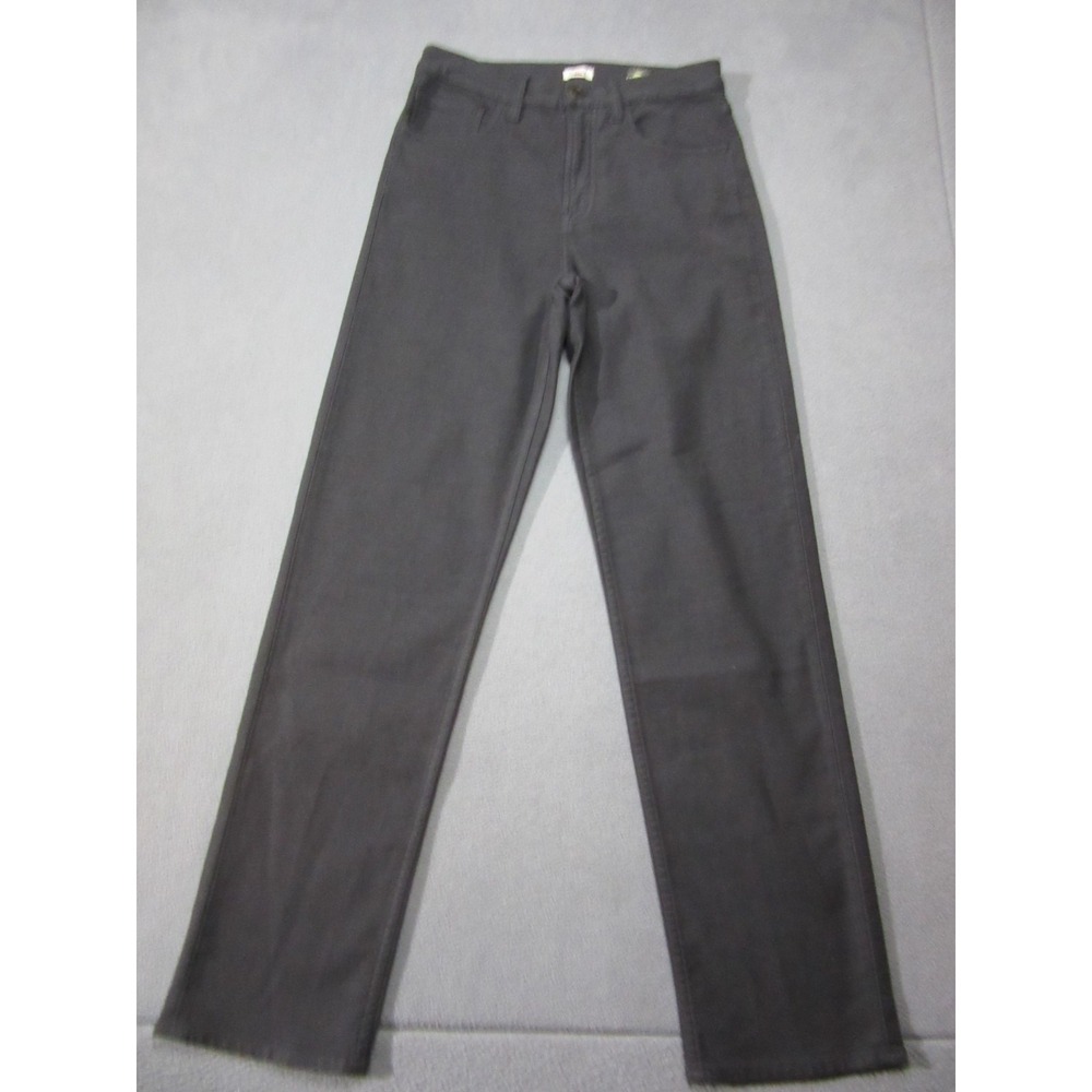 Faherty Pants Womens 27 Black Washed Stretch Terry Straight Leg Chino High Rise